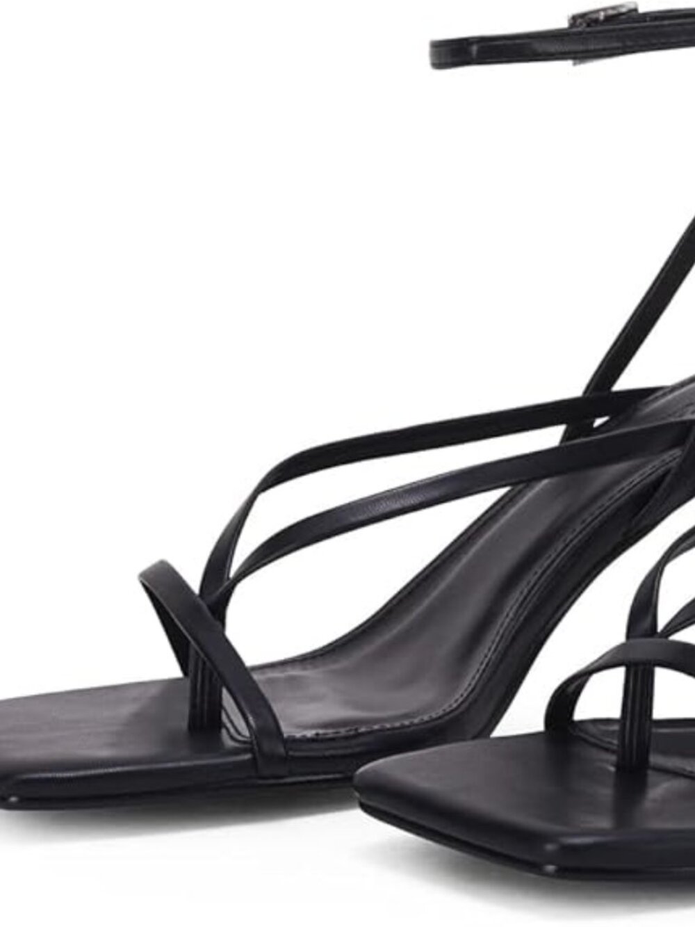 Women's Lace Up Heeled Sandals Square Flip Flop High Heels Strappy Party Shoes